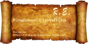 Ringbauer Eleonóra névjegykártya