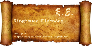 Ringbauer Eleonóra névjegykártya